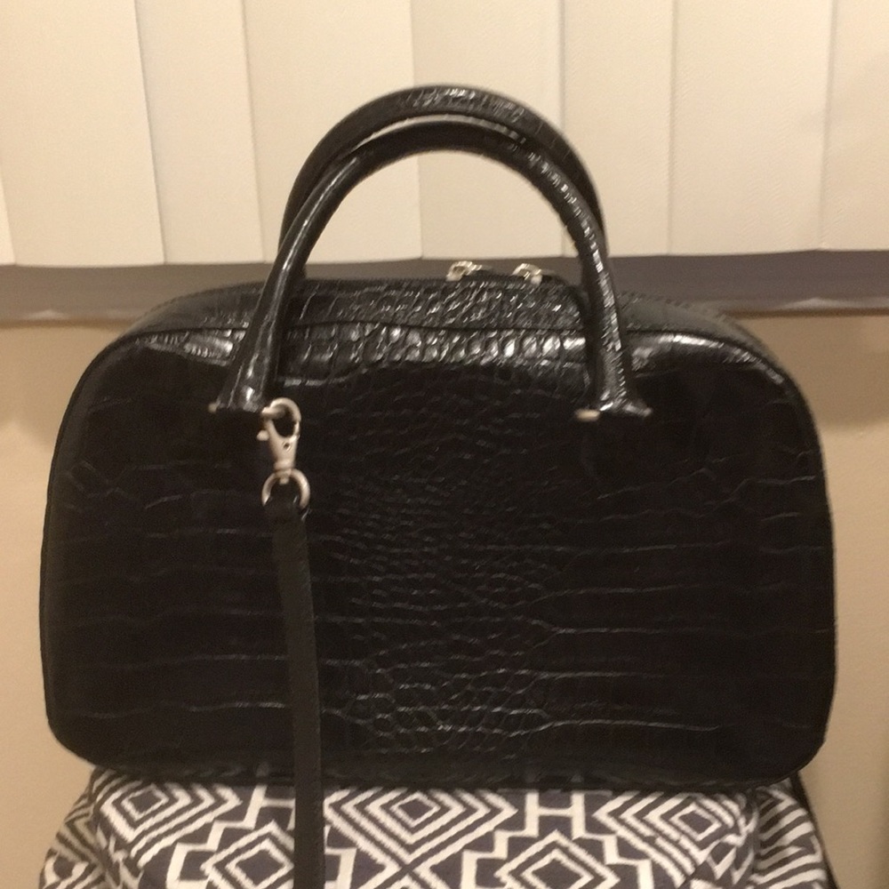 M London leather mini crossbody satchel